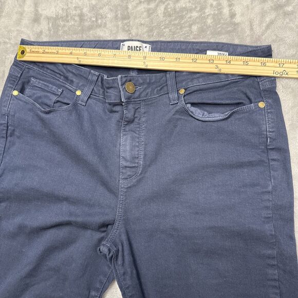 PAIGE Women’s 32 Hoxton Ultra Skinny Jeans Blue Mid Rise Ankle Zip Stretch Denim - Picture 2 of 9